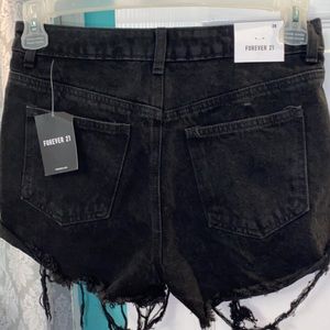 forever 21 distressed blue jean shorts